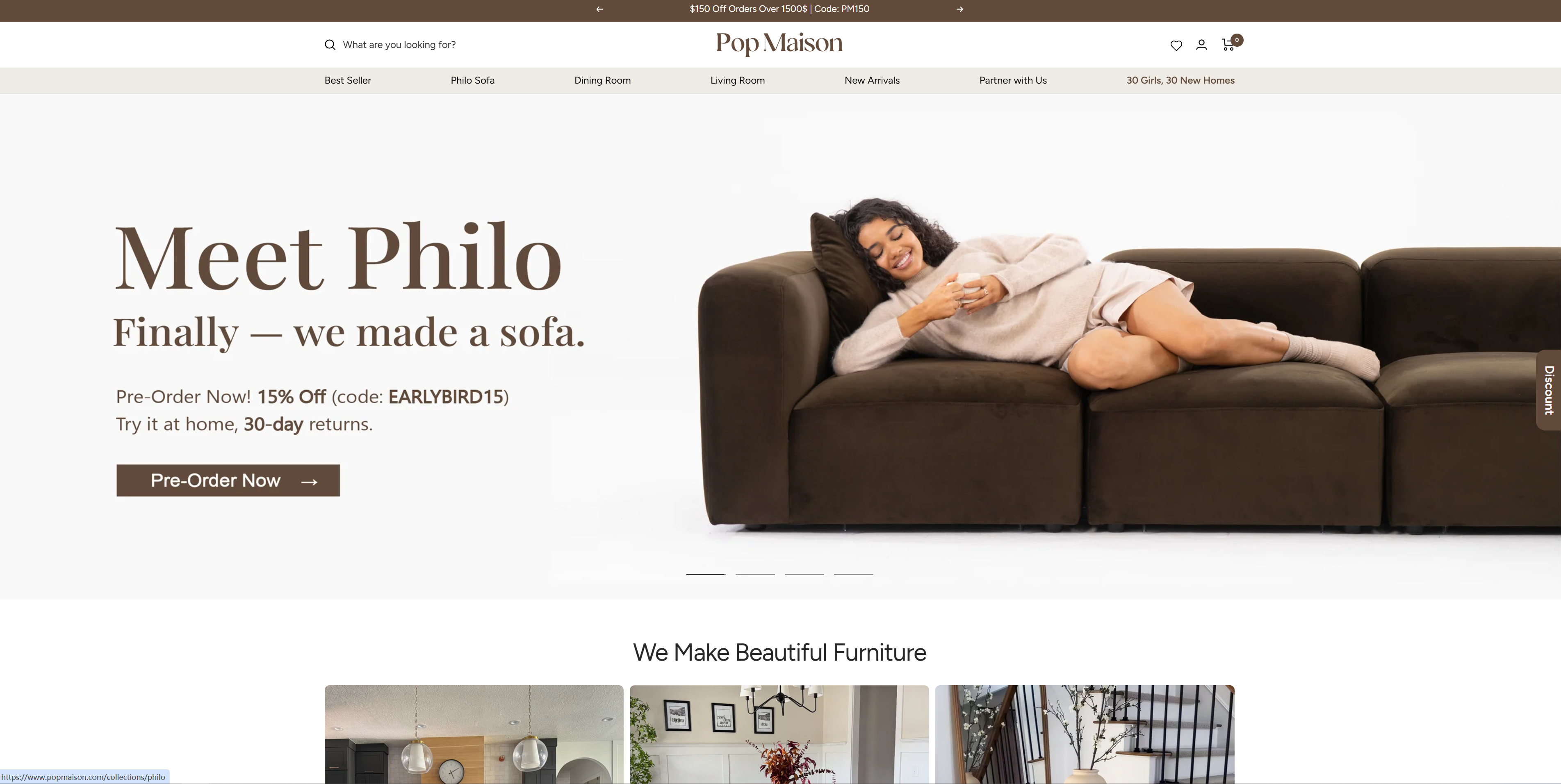 POPMAISON INC homepage visual