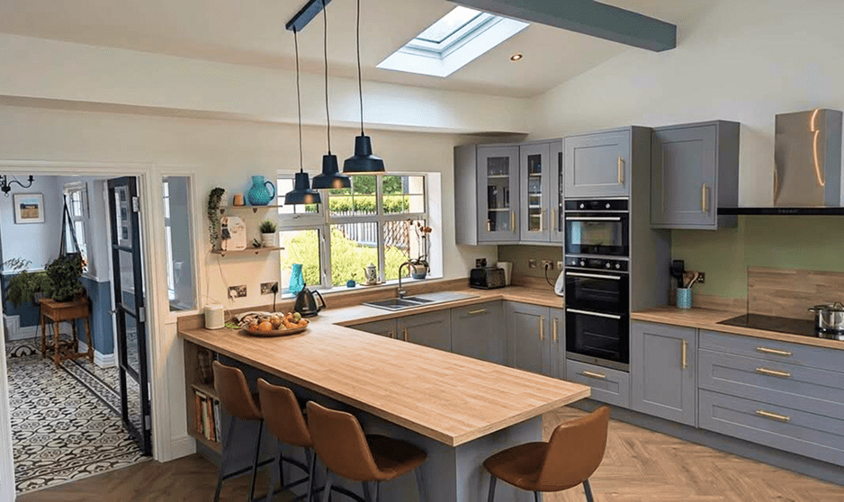 Classic Grey Kitchen Renovation with Rathlin Mock In-Frame Doors