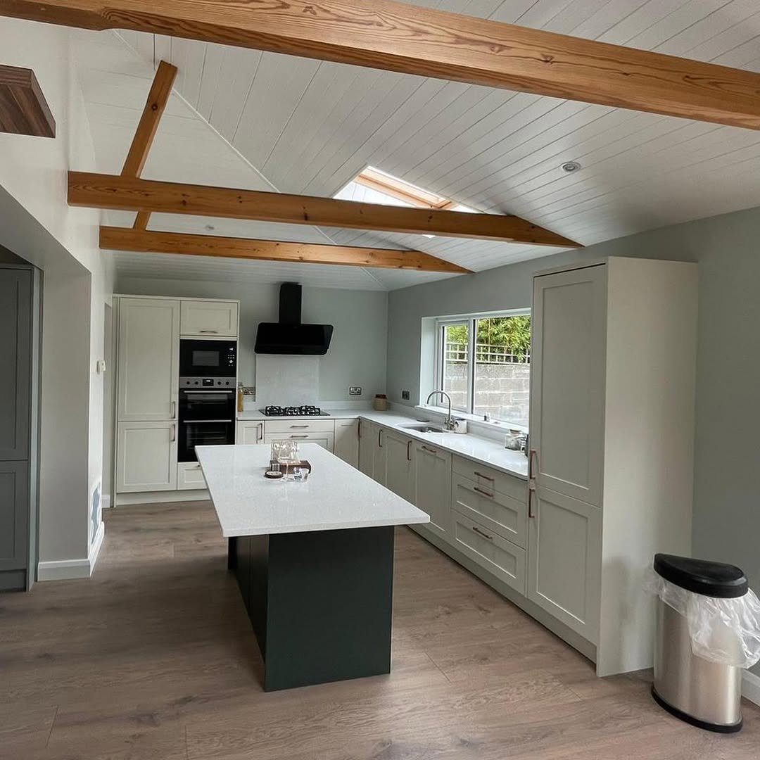 Contemporary Shaker Kitchen Transformation with Tri-Colour Design | Dublin image 1