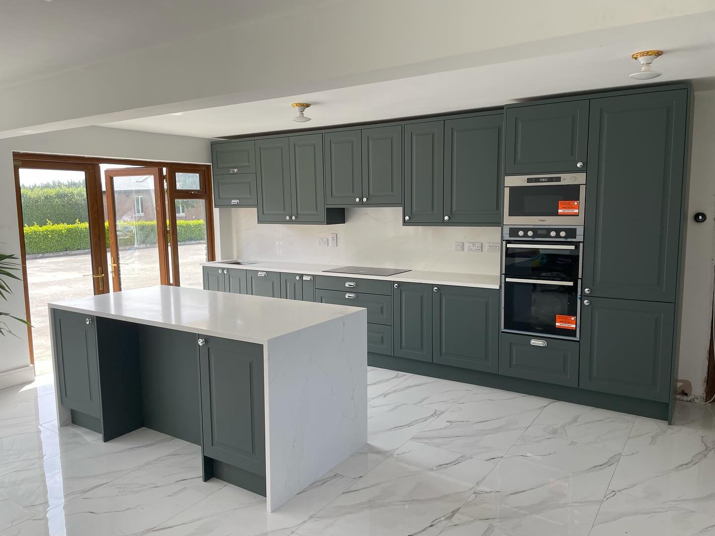 Heritage Green Chatham Shaker Kitchen with Quartz Island | Dublin image 1