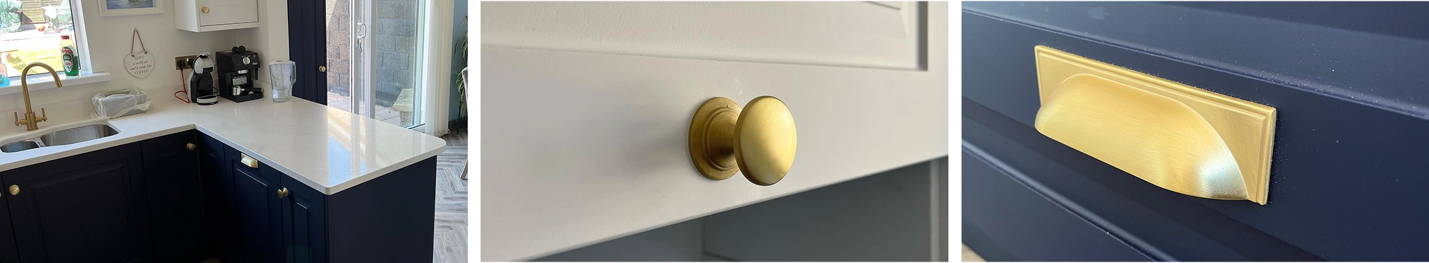 Marine Blue & Porcelain Shaker U-Shaped Kitchen Renovation image 4