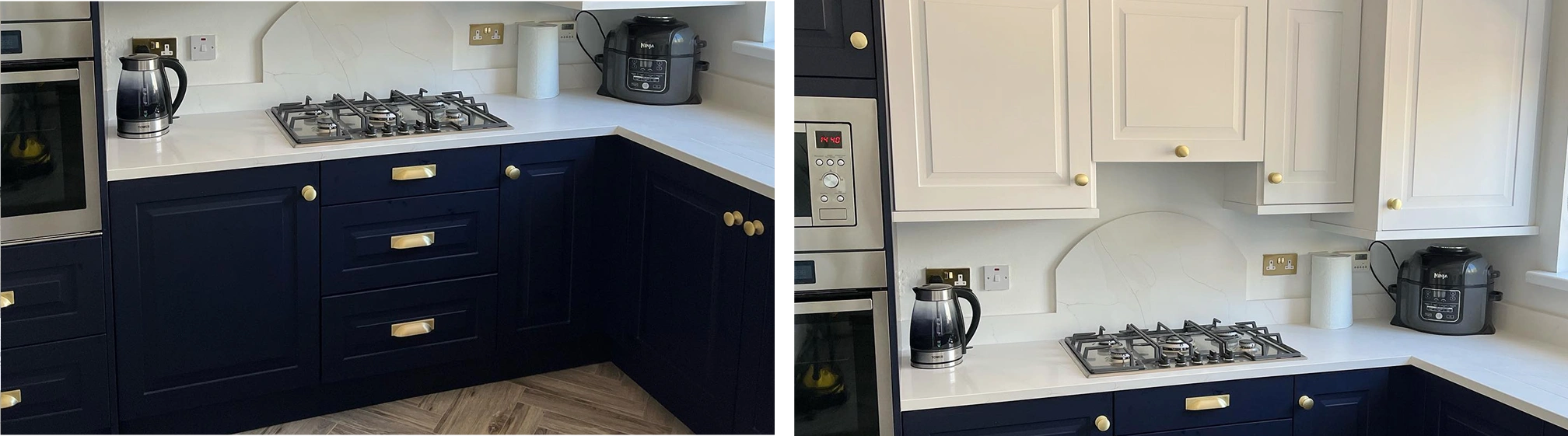 Marine Blue & Porcelain Shaker U-Shaped Kitchen Renovation image 3