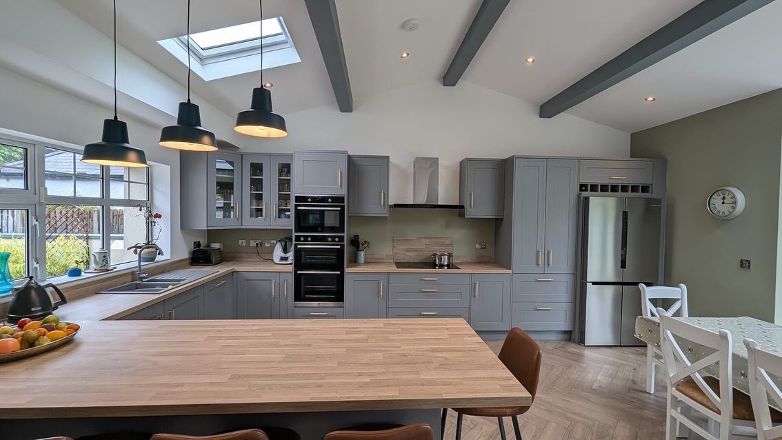 Modern Dust Grey Shaker Kitchen Renovation | Sandyford, Dublin image 1