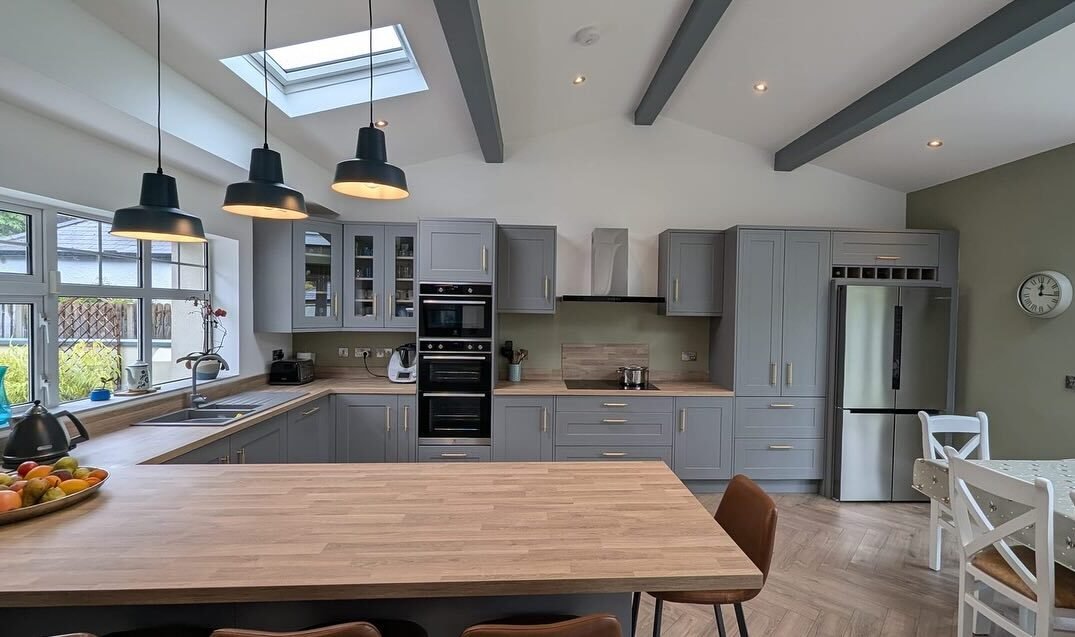 Modern Dust Grey Shaker Kitchen Renovation | Sandyford, Dublin