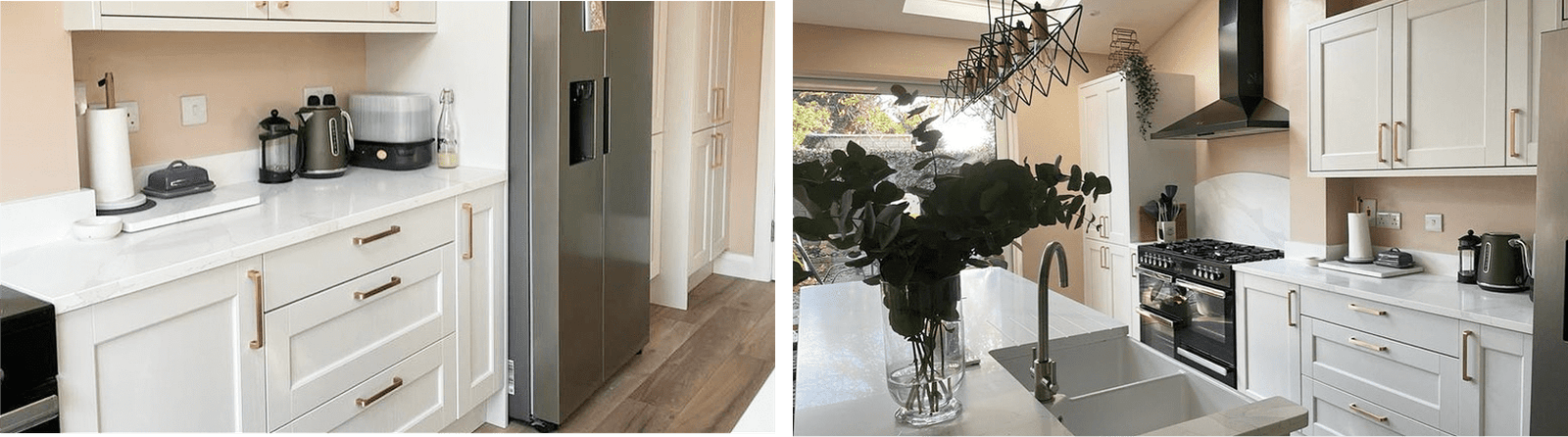 Shaker One-Wall Fitted Kitchen with Island and Quartz image 4