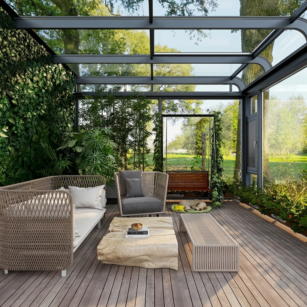 Flat-Roof Aluminum Alloy Sunroom