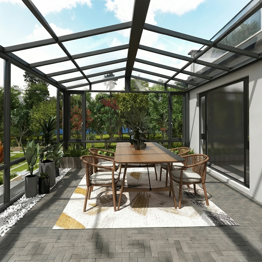 Gable-Roof Aluminum Alloy Sunroom